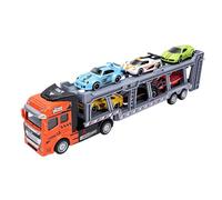 GOWENIC Ensemble de Camion Porte-Voitures en Alliage avec 6 Voitures | Ensemble de voyage imaginatif, collection de véhicules miniatures, motricité fine, jouet sûr pour enfants