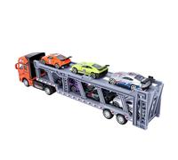 GOWENIC Ensemble de Camion Porte-Voitures en Alliage avec 6 Voitures | Ensemble de voyage imaginatif, collection de véhicules miniatures, motricité fine, jouet sûr pour enfants
