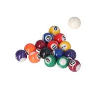 GOWENIC Ensemble de Mini Boules de Billard de 25 Mm, 16 Pièces, Boules de Table de Billard de Style Américain pour Enfants, Accessoires de Mini de, Jeu d'entraînement Professionnel en Résine