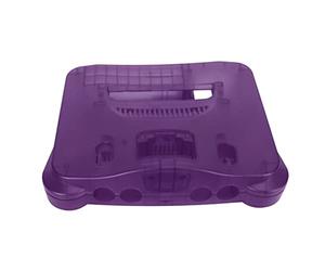 GOWENIC Étui de Remplacement de la Console Vidéo Rétro Résistant aux Taches pour N64, Magnifique Shell ABS, Accessoire Facile à Installer et Exquis pour Les Joueurs Rétro (Violet translucide)
