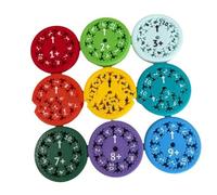 GOWENIC Fidget Spinner Mathématique pour Salle de Classe, 9 Pièces |Tourbillon Arithmétique Rotatif pour l'apprentissage des Enfants (Ajout)