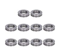 GOWENIC Jeu de Roulements à Billes Axiaux Miniatures 10 Pièces |Palier de Butée d'avion 51101, 12Mm Id 26Mm Od, Roulements Métalliques Détachables de Haute Précision pour Crochets de Grue, Pompes