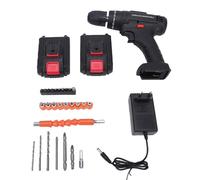 GOWENIC Kit combiné Perceuse électrique et Marteau à Couple élevé 21 V avec 2 Modes de Vitesse pour les Réparations Automobiles (2 piles 1 chargeur)