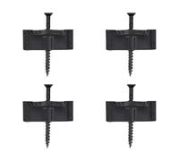 GOWENIC Kit de Fixations de Terrasse Dissimulées, 100 Pièces |Clips en Plastique ABS avec Vis pour Terrasse Rainurée 50 Pieds Carrés