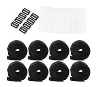 GOWENIC Kit de Sangles pour Enrouleur de Piscine Creusée Hors Sol |8 Ensembles de Fixation de Rouleau de Couverture Solaire de 72 Pouces avec Remplacement de Boucles de Plaques de Cordon