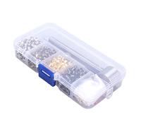 GOWENIC Kit d'œillets Métalliques de 3mm, 400 Pièces, Mini œillets avec Boîte de Rangement pour Vêtements, Chaussures, Artisanat du Cuir, Réparation de Bricolage