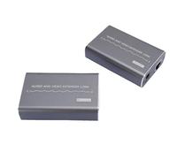 GOWENIC KVM Extender DisplayPort, CAT5E 6 Port D'affichage Câble Extension Cable HD Splatificateur étendu pour Double Moniteur pour la Surveillance de (Plug EU (AC 220-240V 50Hz))