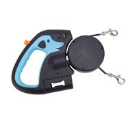 GOWENIC Laisse Double Mains Libres pour Chien avec Batterie 500 MAh |Laisse Extensible Rétractable Automatique pour Promener Deux Chiens, Petite à Grande Taille (Bleu Clair)