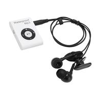 GOWENIC Lecteur MP3 de Plongée avec Mémoire de 8 Go, Conception à Clamp/Holder, Format de Décodage Sonore amélioré, Casque sous-Marin pour la Natation, Le Ski, Lecteur de Musique (White)