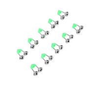 GOWENIC Lot de 10 Cloches d'alarme de Pêche à Clip Robuste et sécurisé pour la Pêche de Nuit en Lac de Mer, en Plastique Durable et en Acier Inoxydable, Cloches d'alerte de Morsure