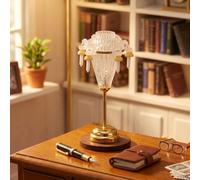 GOWENIC Lustre Miniature pour Maison de Poupée, Lampe Suspendue, alimenté par Batterie, Base en Alliage de Lumière Chaude avec CR1632, Accessoires de Maison de Poupée, Décoration de la, échelle