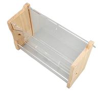GOWENIC Mangeoire à Oiseaux en Acrylique Boîte Cadeau Réservoir à Graines | Mangeoire à oiseaux à dessus , support de grande capacité, support de fixation de cage, couvercle à débit facile