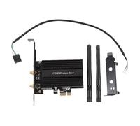 GOWENIC Module WiFi PCI-E vers NGFF M.2 avec Antennes Puissantes pour Une Utilisation Ultra Réactive des Jeux et du Streaming à Domicile et au Bureau, Dissipateur Thermique Noir