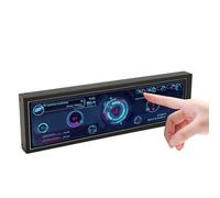 GOWENIC Moniteur de Température D'ordinateur LCD USB C de 8,8 Pouces, Deuxième Moniteur pour Données CPU, pour RasPi, Win, Prend en Charge Paysage/Portrait, Rotation Automatique à