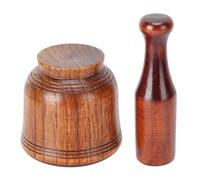 GOWENIC Mortier et Pilon en Bois de 3,7 Pouces |Bol de Broyage Léger et Résistant à l'inclinaison pour épices, Herbes, Ail, Gingembre, Outil de Cuisine Manuel pour Pilules, Compléments Alimentaires