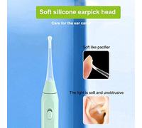 GOWENIC Nettoyeur d'oreille en Silicone Souple, Rechargeable par USB, Dissolvant de Cire Lumineux, Cuillère Légère pour Enfants, Vert/Violet (Green)