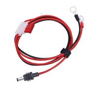 GOWENIC O Câble de Chargement à Courant Continu, Cuivre en Caoutchouc O Borne Anneau au Cordon d'alimentation du Bouchon DC avec Fusible, pour L'antenne à Plat (1m)