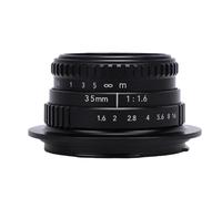 GOWENIC Objectif à Mise au Point Manuelle 35 Mm pour R7 R10 R50 R100 R50V, Objectif Fixe à Ouverture F1.6 Rétro pour Appareils Photo de la Série R avec Revêtement U MC et 12 Lames