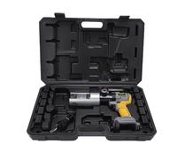 GOWENIC Outil de Sertissage Hydraulique électrique, Pince à Sertir Durable Antichoc 90KN pour électriciens avec 10 Matrices, pour Diverses Applications D'angle