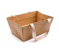 GOWENIC Paniers Cadeaux en Papier Kraft Sacs Vides avec Poignées 10 Pièces Mariage Anniversaire Noël Pâques Saint Valentin pour Bouteille Cadeau Robuste Réutilisable (Sac en papier 10 pièces)