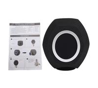 GOWENIC Pare-brise de Micro en Mousse Acoustique de Studio Professionnel, Couvercle de Réduction de Bruit Portable avec Filtre Anti-pop en Maille pour Micro, Pare-brise Universel pour