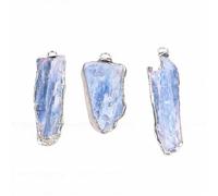 GOWENIC Pendentifs de Roche de Cyanite, Pendentif Suspendu Décoratif en Pierre Naturelle pour la Fabrication de Bijoux de Collier, Pendentifs en Pierre pour des Cadeaux Uniques Faits à la Main