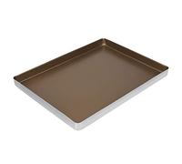 GOWENIC Plaque de Cuisson Antiadhésive en or 40x30cm pour Biscuits Gâteaux | Plat à rôtir, aluminium de qualité commerciale, cuisson de pain grillé, dégagement facile, passe au four
