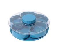 GOWENIC Plateau de Service Compact divisé, Boîte à Collation à Base Antidérapante, Conteneur pour les Fêtes de Jeu, Plateau à Fruits et Légumes Portable Bleu