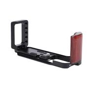 GOWENIC Poignée en Forme de L pour Appareil Photo XT30 XT30II XT10 XT20 avec Poignée en Bois, Plaque à Dégagement Rapide pour la Photographie Extérieure en Alliage D'aluminium (Black)