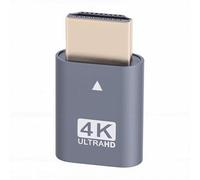 GOWENIC Prise Factice, Adaptateur D'affichage Virtuel 4K HDR, émulateur D'affichage Tête, avec Connecteur plaqué Or pour L'accélération GPU, Contrôle à Distance du Minage de