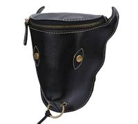 GOWENIC Sac de Taille Vintage en Cuir PU pour Hommes, Design Classique, Rangement Multifonctionnel pour Les Sports de Plein Air, Les Voyages pour Hommes Modernes, Noir (Black)