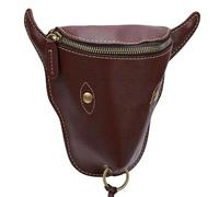 GOWENIC Sac de Taille Vintage en Cuir PU pour Hommes, Design Classique, Rangement Multifonctionnel pour Les Sports de Plein Air, Les Voyages pour Hommes Modernes, Noir (Brown)