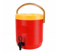 GOWENIC Seau isolé en Acier Inoxydable avec Robinet 304, Récipient à Boissons Thermiques pour Hôtel et Restaurant Rouge