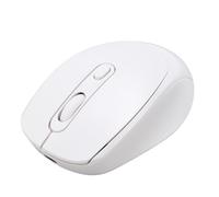 GOWENIC Souris sans Fil, Souris Bluetooth sans Fil à Double Mode, Réglable DPL à Trois Niveaux, 800, 1200, 1600, Silencieux pour L'étude de la Bibliothèque, Salle de Classe (White)