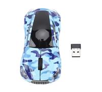 GOWENIC Souris sans Fil, Sport Car Sport Shape Optical Gaming Mouse avec Récepteur USB, Mode de Sommeil Automatique, pour Ordinateur Portable PC Home School Office, pour Les Victoires, (Blue)