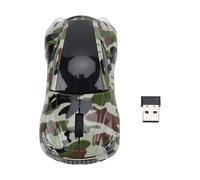 GOWENIC Souris sans Fil, Sport Car Sport Shape Optical Gaming Mouse avec Récepteur USB, Mode de Sommeil Automatique, pour Ordinateur Portable PC Home School Office, pour Les Victoires, (Green)