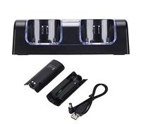 GOWENIC Station de Chargement Double pour Télécommande | Station d'accueil Batterie Rechargeable avec Cordon d'alimentation pour Accessoires de Console (Black)