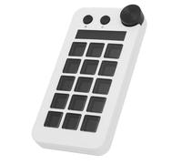 GOWENIC Stream Controller, Tout dans Un Clavier pour Le Streaming avec Bouton, 15 Clés Macro, Clavier Visuel Personnalisable, Déclencher des Actions dans Le Logiciel Apps pour PC (White)