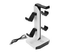 GOWENIC Support de Casque pour Contrôleur de Jeu RGB, Organisateur Permettant de Gagner de l'espace pour Les Joueurs de Bureau à Domicile et en Studio avec Effets D'éclairage RGB