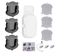 GOWENIC Support de Montage Mural pour Caméra de sécurité, Lot de 3 pour | Configuration universelle multi-caméras, installation bidirectionnelle flexible, construction technique ABS durable.