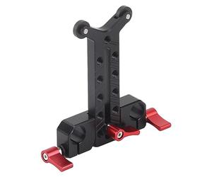 GOWENIC Support D'objectif Réglable pour Tige de 15 Mm, Support | Hauteur Réglable jusqu'à 3,5 Cm, Prend en Charge les Téléobjectifs de Moins de 2 Kg, Poulie pour la compatibilité du Module