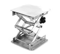 GOWENIC Support élévateur à Ciseaux de Laboratoire 100x100mm |Plate-forme Réglable en Acier Inoxydable à Manivelle Manuelle pour la Physique, la Chimie et la Biologie