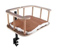 GOWENIC Table Perchoir pour Chat, Hamac de Bureau pour Chat, Hauteur Réglable, Angle 4 Saisons, Planche Synthétique, Lit de Bureau pour, pour Une Utilisation Toute l'année
