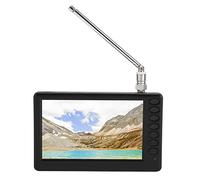 GOWENIC Téléviseur Portable 5 Pouces avec Support, Mini Télévision Numérique Rechargeable 1080p, Conforme ISDB T, pour la Pêche, la Conduite et Les Vacances en Plein Air