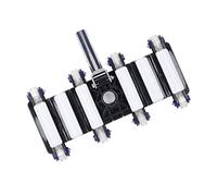 GOWENIC Tête d'aspiration de Piscine 14 Pouces avec Roues |Brosse d'aspirateur à Main et Brosses Latérales pour Piscines, étangs à Poissons et Aquariums