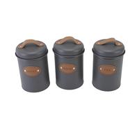 GOWENIC Verre de Rangement scellé, 3pcs -store -Diden Design Food Torage Glass Rauen Elegant for the Office (GREY)