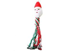 Gowfew Jouet de Noël en corde de coton pour animal domestique, jouet amusant pour chat, résistant aux morsures de chien et dispositif de meulage des dents (D)