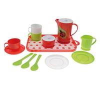 Gowi 454-23 Lady Bug Tea Break Service à thé avec Tablette Enfants Service, 15 pièces