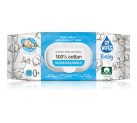 GoWipes Baby 100% Cotton Biodegradable lingettes douces pour bébé pour peaux sensibles 0+ 50 pcs