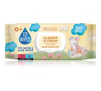GoWipes Cleanse & Cream Sweet Almond Milk lingettes douces pour bébé pour peaux sensibles aloe vera 0+ 50 pcs